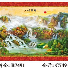 [厂家直销]全开2013新版年画纸画墙画海报批发定做八方聚财画批发