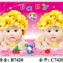 [厂家直销]全开2013新版年画纸画墙画海报批发定做可爱宝宝画批发