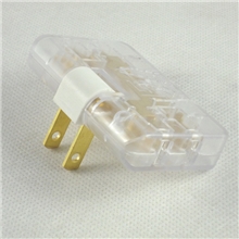 日本JET家用电源超薄无线可180度旋转插头转换插座一转三透明