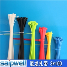 供应3*100自锁尼龙扎带批发各种彩色扎带高品质塑料扎带