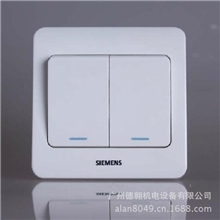 西门子开关正品开关西门子开关插座远景系列雅白二开双控荧光开光