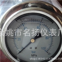 供应Y系列全不锈钢径向压力表,油压表,耐震油压表,充油表