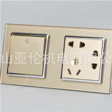 厂家供应SR-HK32-03金色贵气开关插座家用开关批发