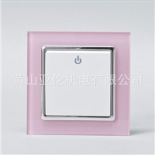 厂家供应SR-A6Q1-06一开单控粉色墙壁开关家居艺术开关