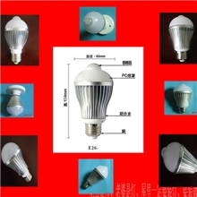 045Q各种声控感应LED球泡灯人体红外线LED灯泡微波雷达球泡灯