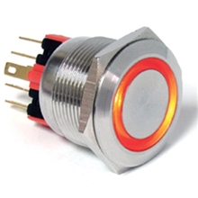 面板开孔25mm、不锈钢双刀自锁金属不锈钢按钮、电源启动按钮