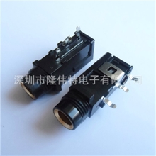 供应6.35插座边三脚咪座麦克风插座话筒插座