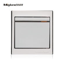 美阁莱86型一开多控（中途）带银边墙壁开关面板正品复位开关