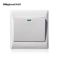 【G20低价工程款大板】美阁莱86型一开单控墙壁开关面板正品