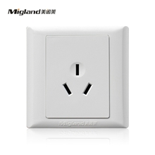 【G20工程款大翘板】美阁莱86型16A空调三孔墙壁插座面板正品