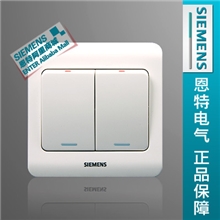 西门子开关插座批发零售西门子远景雅白系列二开单控荧光开关