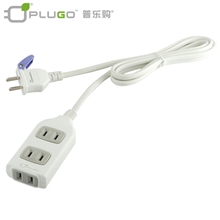 普乐购(PLUGO)PS15318WH3位2孔插座排插(1.8米)厂家直供