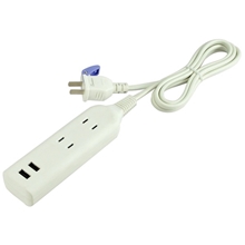 厂家直销普乐购(PLUGO)PS16218WH双USB2位国标2孔插线板1.8米