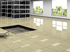 厂家供应中高档办公室PVC净化房活动地板、广州防静电地板