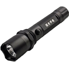 警示用3w强光充电手电筒18650充电铝合金手电筒指南针led手电筒