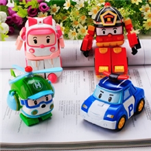 Q版变形超可爱ROBOCARPOLI机器人变形战队变形机器人