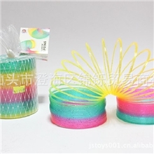 供应闪片大型彩虹圈10公分彩虹圈弹力圈魔力彩虹圈