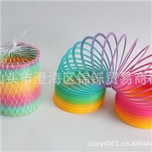 供应大型台湾色彩虹圈10公分彩虹圈弹簧圈魔力彩虹圈