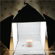 升级版60CM摄影柔光棚3柔光箱三灯套装送倒影板摄影灯摄影棚