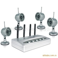 无线监控USB四路接收机四画面同时看录像一拖四无线摄像头