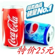 热销饮料百事可乐迷你音响便携插卡小音箱MP3低音炮音乐播放器