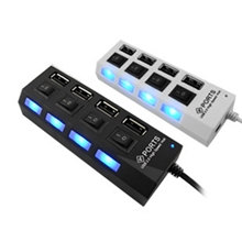 【批发】高速USB2.0扩展HUB分线器USB多接口集线器4口独立开关
