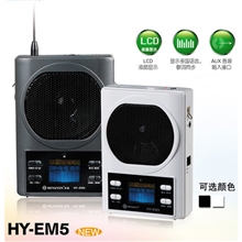 厂家供应混响显示歌词FM收音USB插卡扩音机洪韵HY-EM5