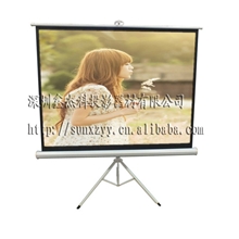 厂家供应100寸4:3支架银幕商务移动屏幕投影机幕布电影荧幕