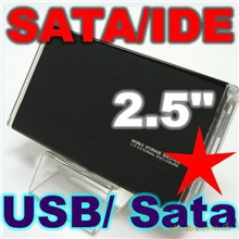供应2.5"IDE+SATATOUSB2.0双用硬盘盒、SATA移动硬盘盒