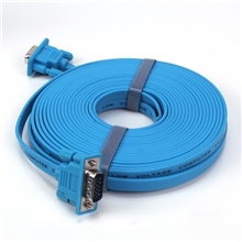 帝特超薄5米VGA线防干扰显示器电视投影仪高清视频传输扁平连接线