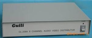 监控专用GL-208a一进八出音视频分配器