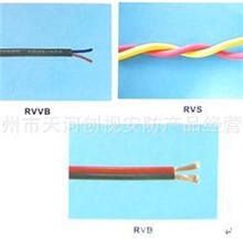 监控电源红黑电源线RVB2&times;0.75安防通闭路监控摄像机用电源线