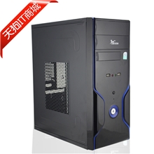台式电脑机箱工厂月销万件台式机箱批发正品悍马蓝色