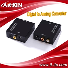 厂家直销数字光纤/同轴转模拟音频转换器解码器光纤转模拟