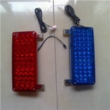 治安岗亭公交站安保巡逻车红蓝警示灯