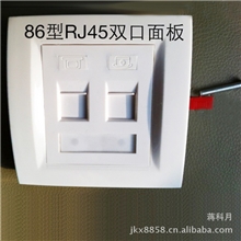 供应面板86型RJ45双口面板墙面面板