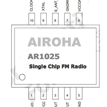 内置功放电路、灵敏高、噪音小、外接元件极少、AR1025FM收音芯片