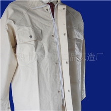 厂家直销全棉白色4*4帆布电焊工作服劳保服
