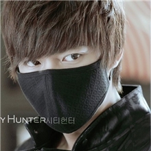 批发冬季韩国城市猎人李民浩黑色立体口罩保暖时尚个性活性碳口罩