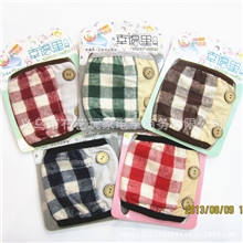 可爱淘春秋款纯棉可水洗保暖防晒防尘时尚格子口罩厂家批发直销