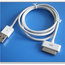(供)USB转IPOD白色手机充电数据线1m线苹果数据线IPAD通用