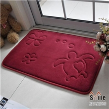 【厂家直供】记忆海绵慢回弹SBR乳胶底地垫珊瑚绒门垫批发