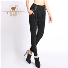 极地绒新款女士加绒加厚大码宽松哈伦裤打底裤保暖裤