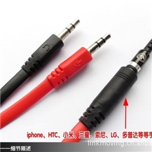 三星等3.5MM手机耳机耳麦转电脑麦克风耳机二合一转换头面条线