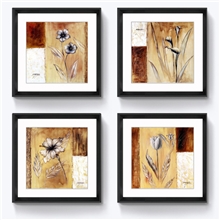 易品酒店装饰画四组合静物写意有框画批发厂家直销