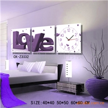 易品品牌挂钟批发时尚画钟LOVE石英钟