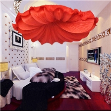 古典浪漫婚房灯布艺海螺吸顶灯中式吸顶灯