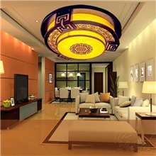 现代中式仿古羊皮灯古典木艺吸顶灯客厅餐厅复古灯批发