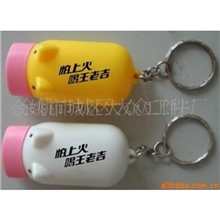 【厂家直销】供应时尚精美小猪钥匙灯扣可爱卡通便捷钥匙配件