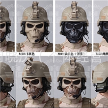 M02骷髅面具骑行骷髅头面罩全脸防护恐怖面罩CS面罩